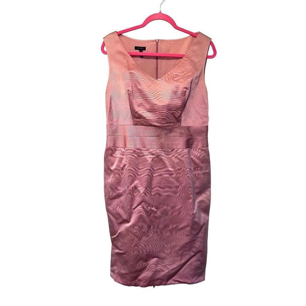 Escada Pink Sleeveless Sheath Dress Size 46 Screen Used Made In Germany